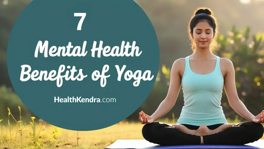 A person practicing yoga outdoors in a peaceful setting, promoting mental well-being.