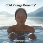 Cold plunge benefits – A person enjoying an ice bath for improved health and wellness."