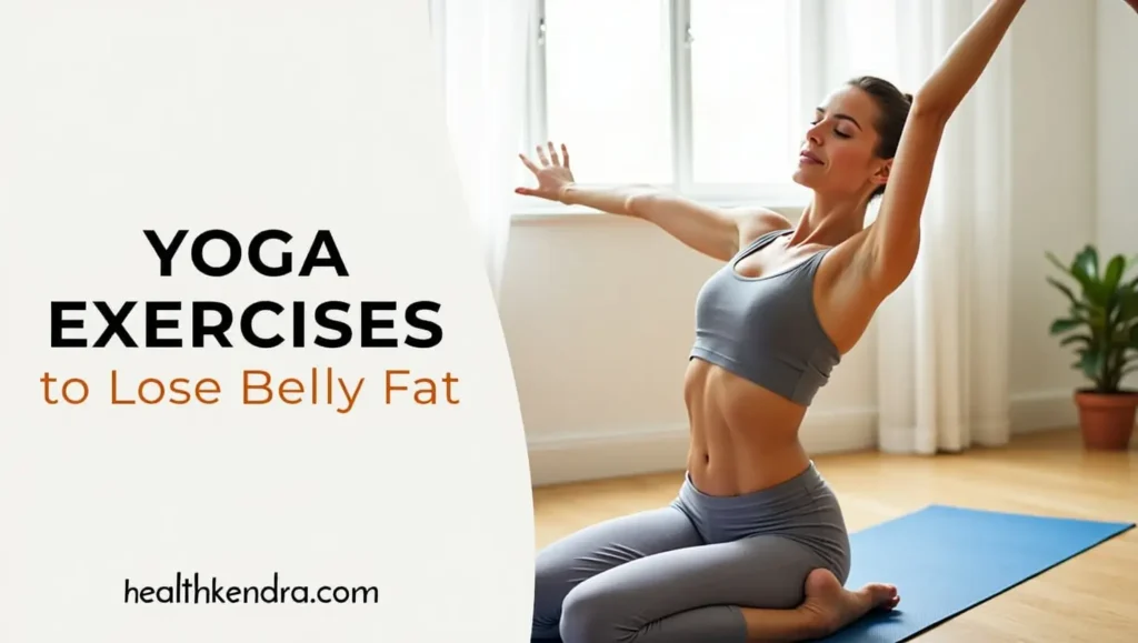 Woman doing Boat Pose - Yoga Exercises to Lose Belly Fat